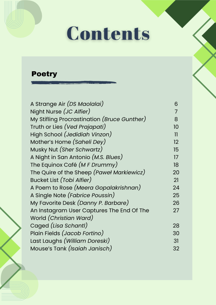 Table of Contents Page 1