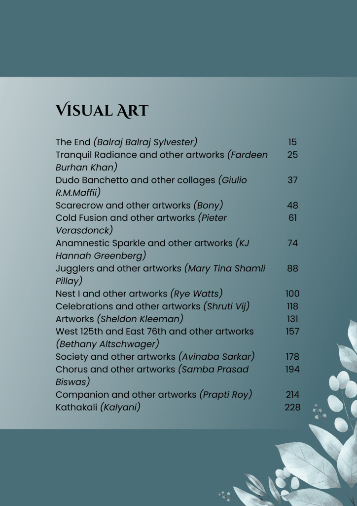 Table of Contents of The Hemlock Spring Issue 2025