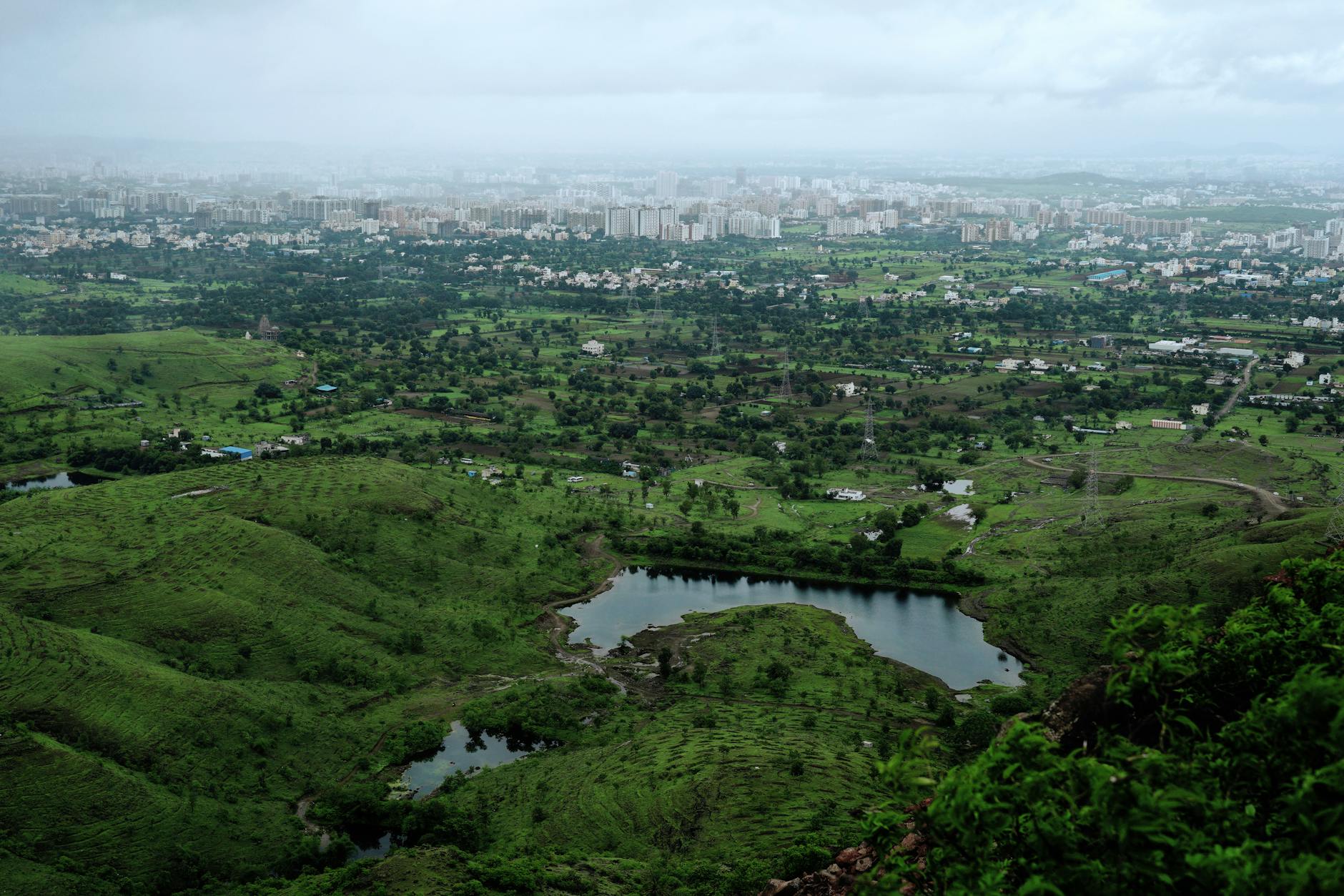 A bird's eye view of Pune City. 