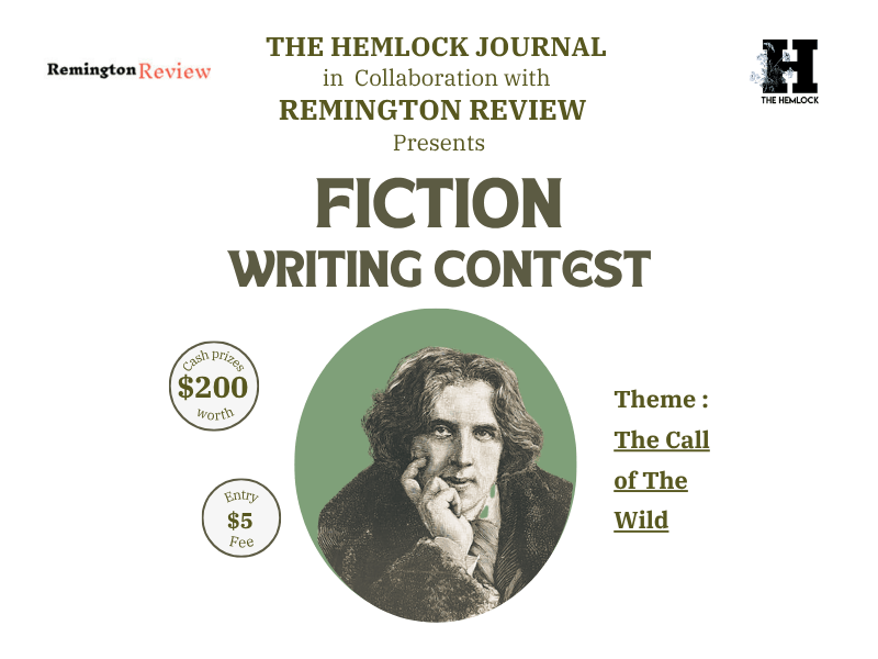 Poster/Thumbnail of Fiction Writing Contest by The Hemlock Journal in collaboration with Remington Review. 