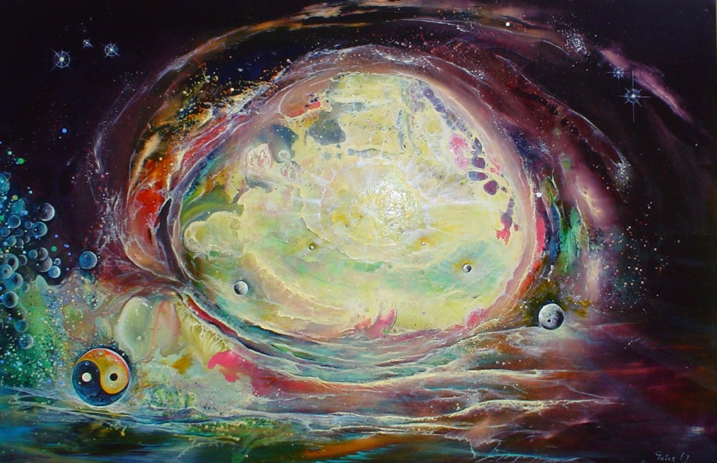 Artwork named Yin Yang Universe by Pieter Verasdonck (From The Hemlock Issue 7, Spring 2025)