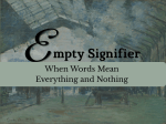 Thumbnail of Empty Signifier: When Words Mean Everything and Nothing.